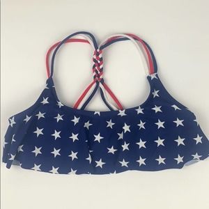 Arizona Red/White/Blue Bikini Top Size M